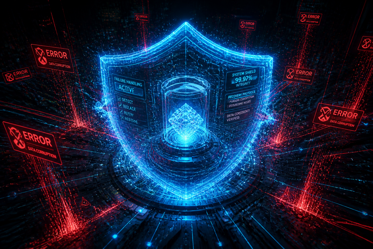 Digital shield protecting core from errors